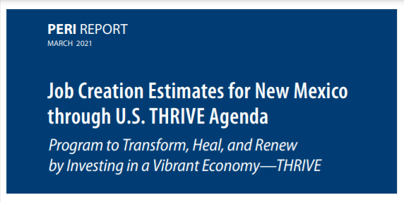 State-Level Employment Impacts of Proposed National THRIVE Agenda | Political Economic Research Institute