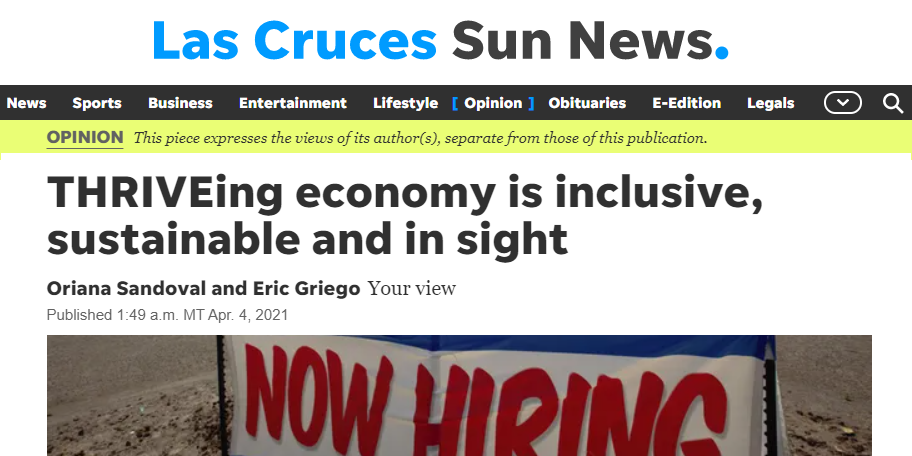 THRIVEing economy is inclusive, sustainable and in sight | Las Cruces Sun News
